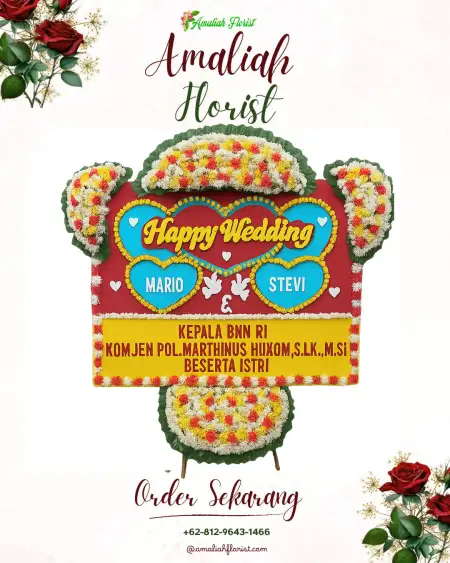 Papan Bunga Pernikahan Temukus